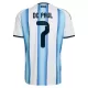 Argentina De Paul 7 Fodboldtrøje Børn Hjemmebane VM 2026