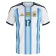 Argentina Garnacho 17 Fodboldtrøje Børn Hjemmebane VM 2026