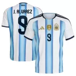 Argentina J. Alvarez 9 Fodboldtrøje Herre Hjemmebane VM 2026
