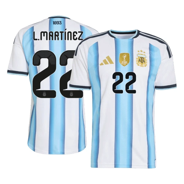 Argentina Lautaro Martinez 22 Fodboldtrøje Herre Hjemmebane VM 2026