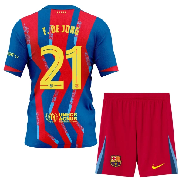 FC Barcelona Frenkie de Jong 21 Fodboldtrøje Børn Fjerde 25/26