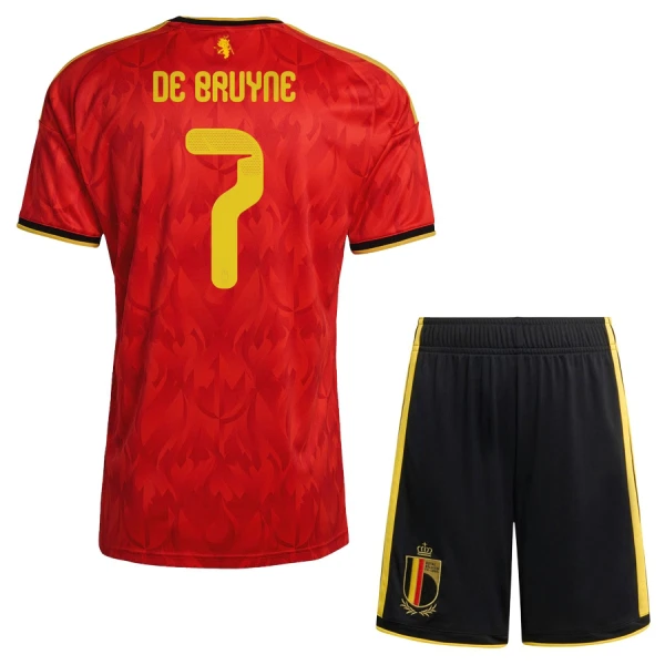 Belgien De Bruyne 7 Fodboldtrøje Børn Hjemmebane VM 2026
