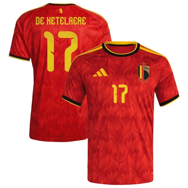 Belgien De Ketelaere 17 Fodboldtrøje Herre Hjemmebane VM 2026