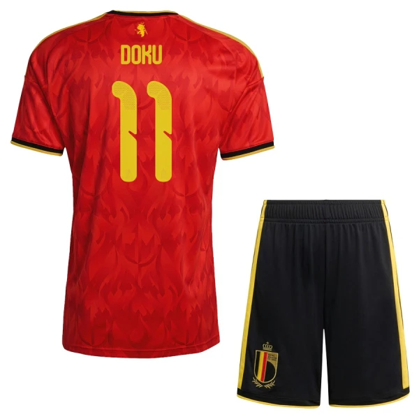 Belgien Doku 11 Fodboldtrøje Børn Hjemmebane VM 2026
