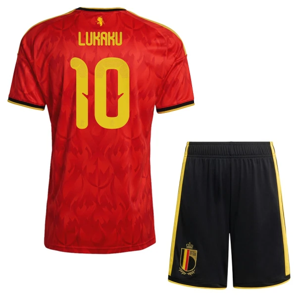 Belgien Lukaku 10 Fodboldtrøje Børn Hjemmebane VM 2026