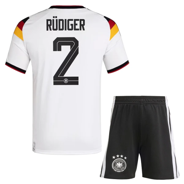 Tyskland Rudiger 2 Fodboldtrøje Børn Hjemmebane VM 2026