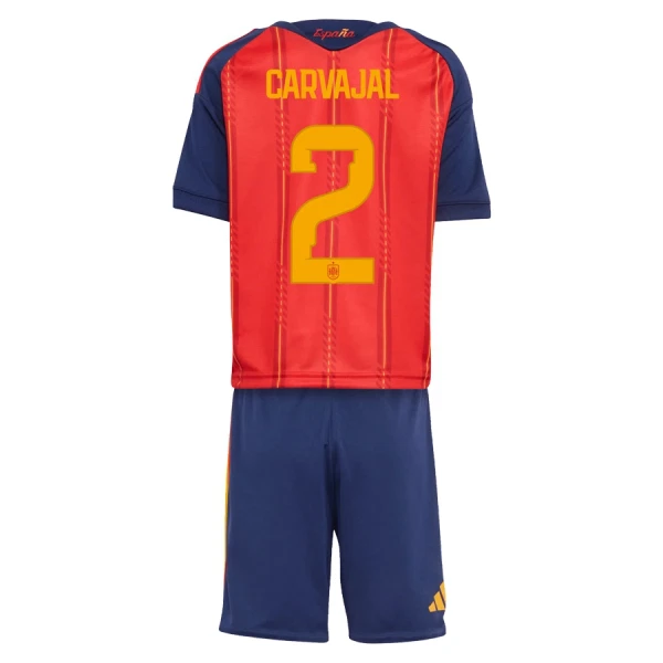 Spanien Carvajal 2 Fodboldtrøje Børn Hjemmebane VM 2026
