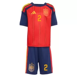 Spanien Carvajal 2 Fodboldtrøje Børn Hjemmebane VM 2026