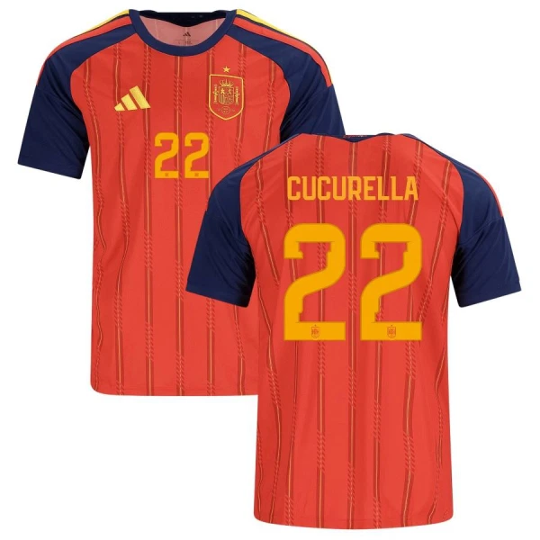 Spanien Cucurella 22 Fodboldtrøje Herre Hjemmebane VM 2026
