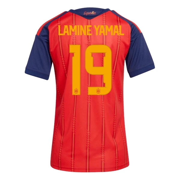 Spanien Lamine Yamal 19 Fodboldtrøje Dame Hjemmebane VM 2026 Spanien Lamine Yamal 19 Fodboldtrøje Dame Hjemmebane VM 2026