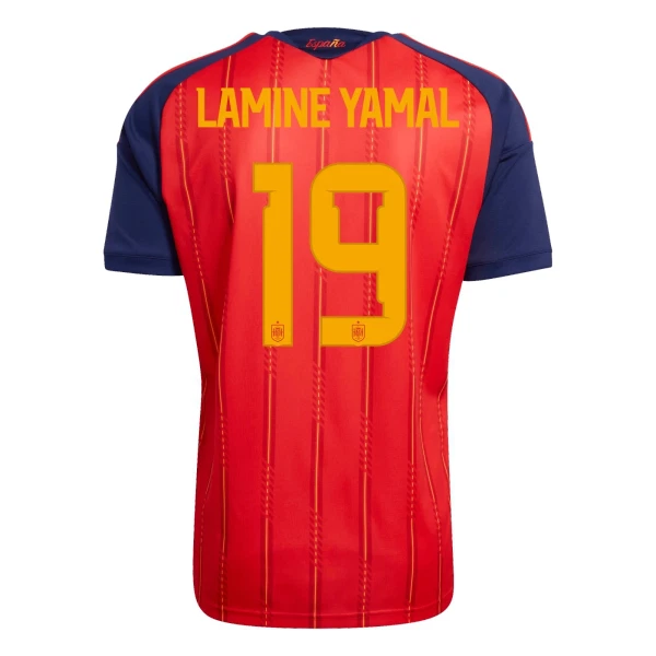 Spanien Lamine Yamal 19 Fodboldtrøje Herre Hjemmebane VM 2026 Spanien Lamine Yamal 19 Fodboldtrøje Herre Hjemmebane VM 2026