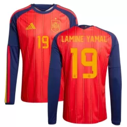 Spanien Lamine Yamal 19 Fodboldtrøje Herre Hjemmebane VM 2026 Langærmet