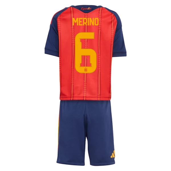 Spanien Merino 6 Fodboldtrøje Børn Hjemmebane VM 2026
