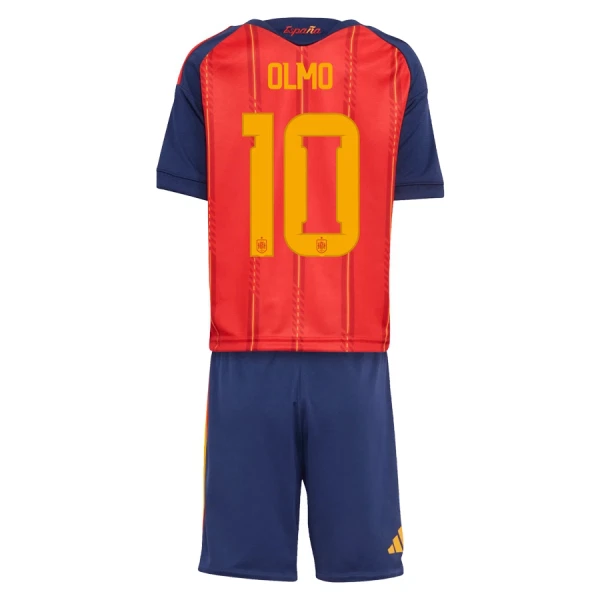 Spanien Olmo 10 Fodboldtrøje Børn Hjemmebane VM 2026