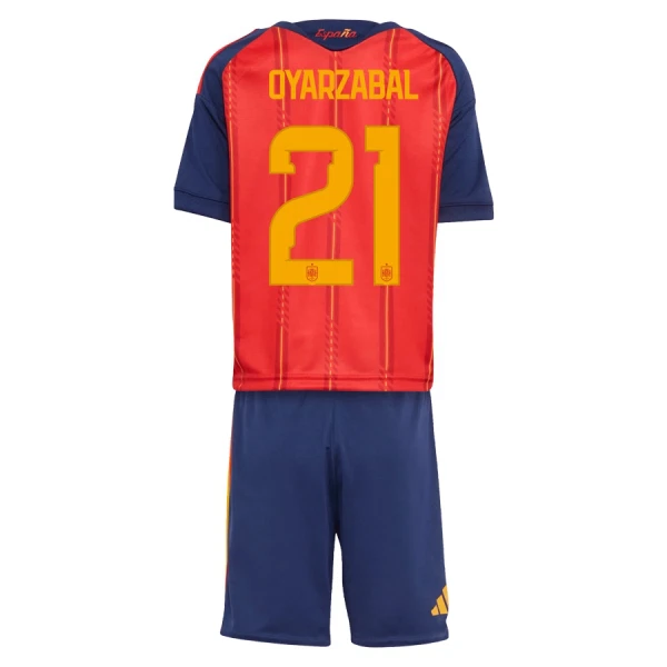 Spanien OYARZABAL 21 Fodboldtrøje Børn Hjemmebane VM 2026