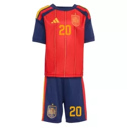 Spanien Pedri 20 Fodboldtrøje Børn Hjemmebane VM 2026