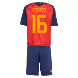 Spanien Rodrigo 16 Fodboldtrøje Børn Hjemmebane VM 2026