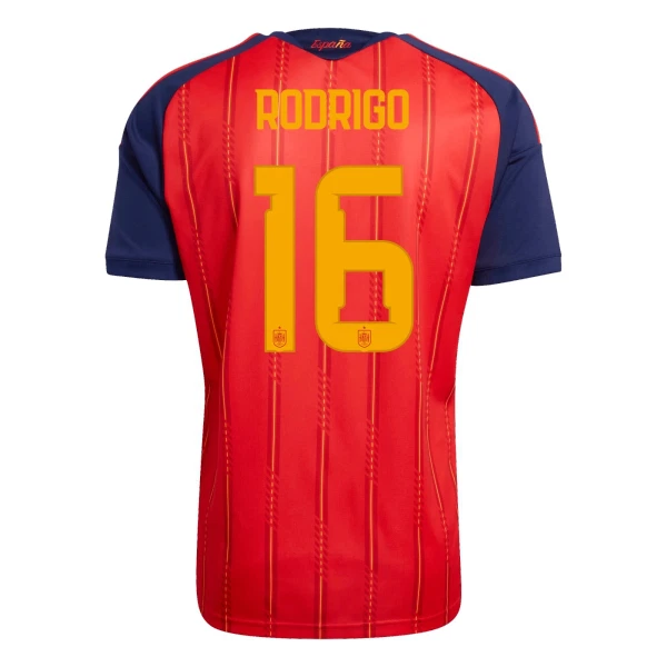 Spanien Rodrigo 16 Fodboldtrøje Herre Hjemmebane VM 2026