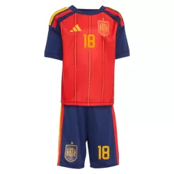 Spanien ZUBIMENDI 18 Fodboldtrøje Børn Hjemmebane VM 2026
