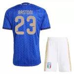 Italien Bastoni 23 Fodboldtrøje Børn Hjemmebane VM 2026