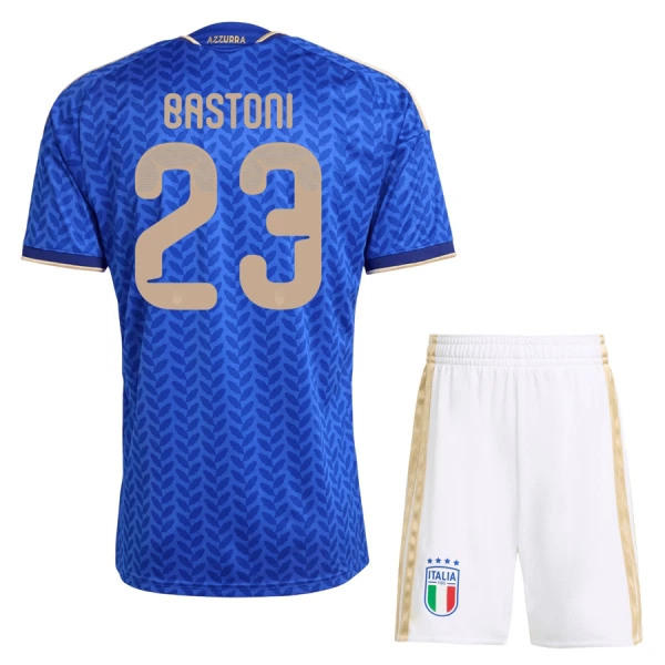 Italien Bastoni 23 Fodboldtrøje Børn Hjemmebane VM 2026