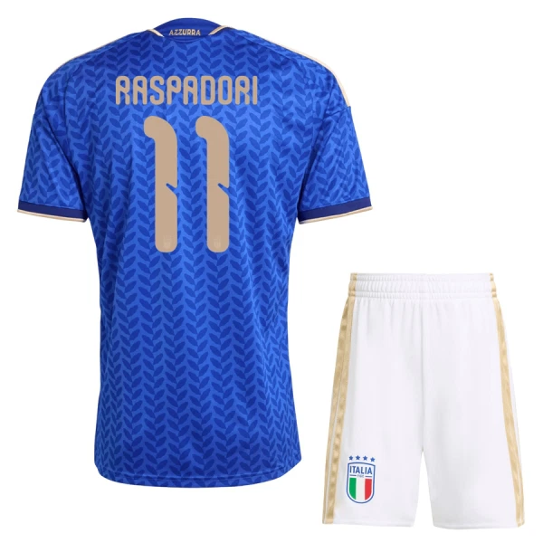 Italien Raspadori 11 Fodboldtrøje Børn Hjemmebane VM 2026