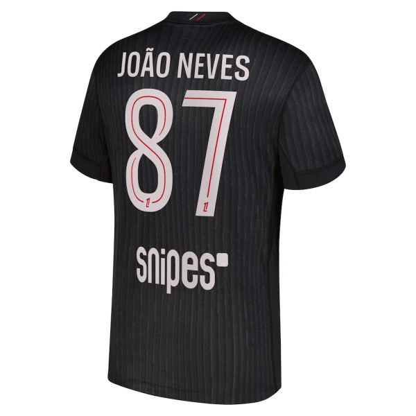 Paris Saint-Germain Joao Neves 87 Fodboldtrøje Herre Fjerde Jordan 25/26