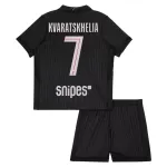 Paris Saint-Germain Kvaratskhelia 7 Fodboldtrøje Børn Fjerde Jordan 25/26