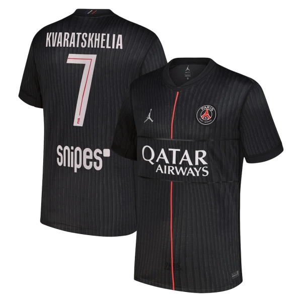 Paris Saint-Germain Kvaratskhelia 7 Fodboldtrøje Herre Fjerde Jordan 25/26