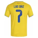 Colombia Luis Díaz 7 Fodboldtrøje Herre Hjemmebane VM 2026