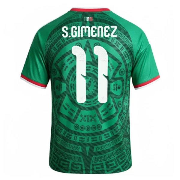Mexico S.Gimenez 11 Fodboldtrøje Herre Hjemmebane VM 2026 Mexico S.Gimenez 11 Fodboldtrøje Herre Hjemmebane VM 2026