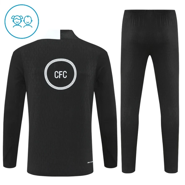 Chelsea Trænings sweatshirt sæt Børn 25/26 Sort