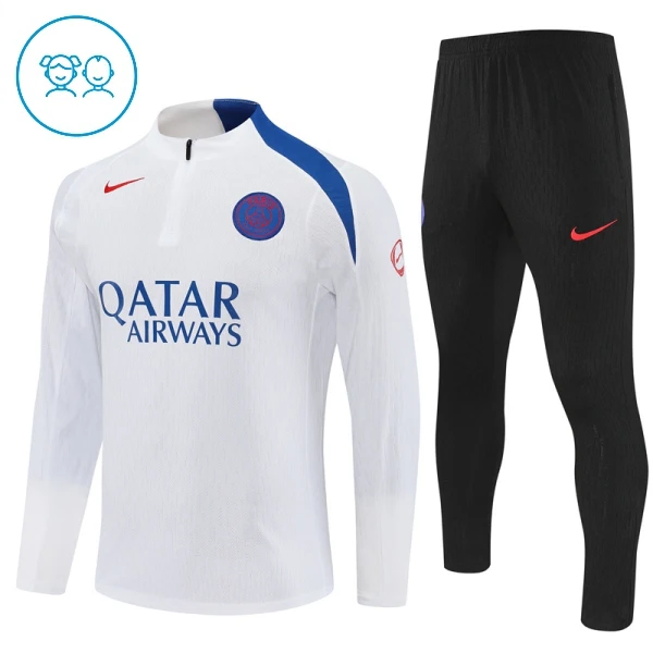 Paris Saint-Germain Trænings sweatshirt sæt Børn 25/26 Hvid