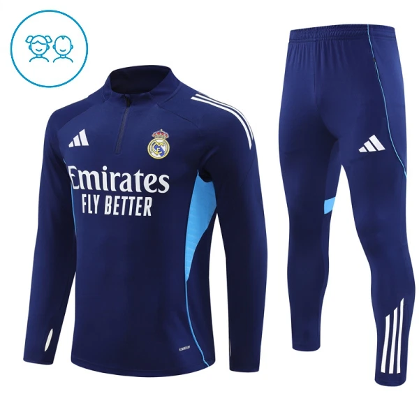 Real Madrid Trænings sweatshirt sæt Børn 25/26 Navy