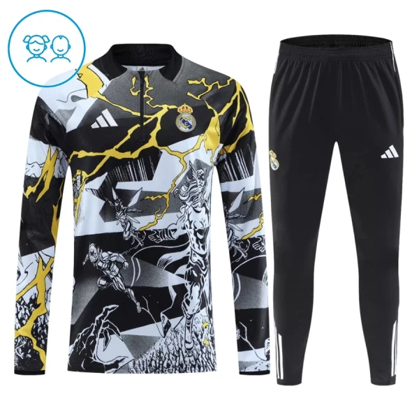 Real Madrid Marvel Trænings sweatshirt sæt Børn 26/27 Sort