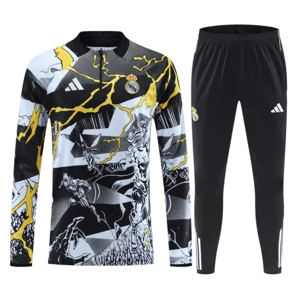 Real Madrid Marvel Trænings sweatshirt sæt Herre 26/27 Sort