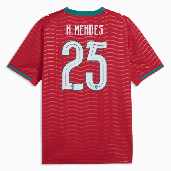 Portugal Nuno Mendes 25 Fodboldtrøje Herre Hjemmebane VM 2026