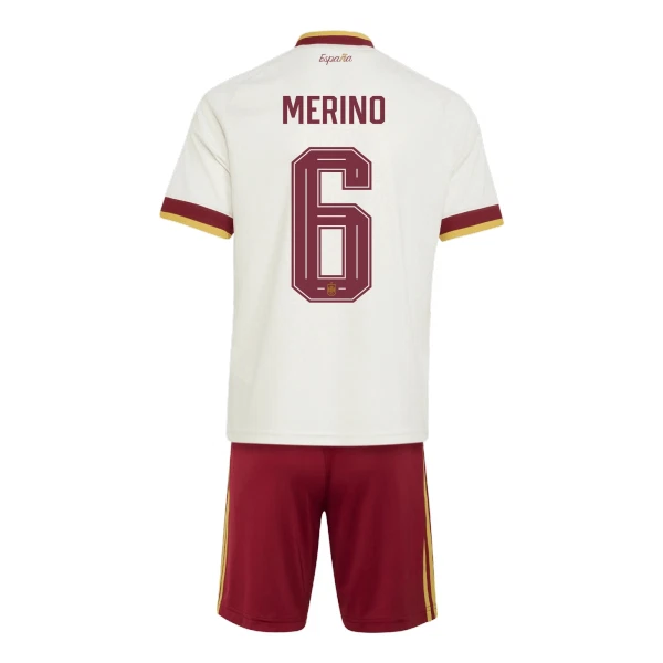 Spanien Merino 6 Fodboldtrøje Børn Udebane VM 2026