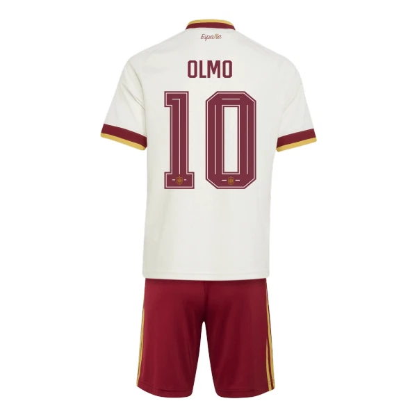 Spanien Olmo 10 Fodboldtrøje Børn Udebane VM 2026