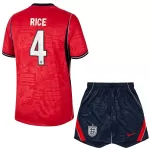 England Rice 4 Fodboldtrøje Børn Udebane VM 2026