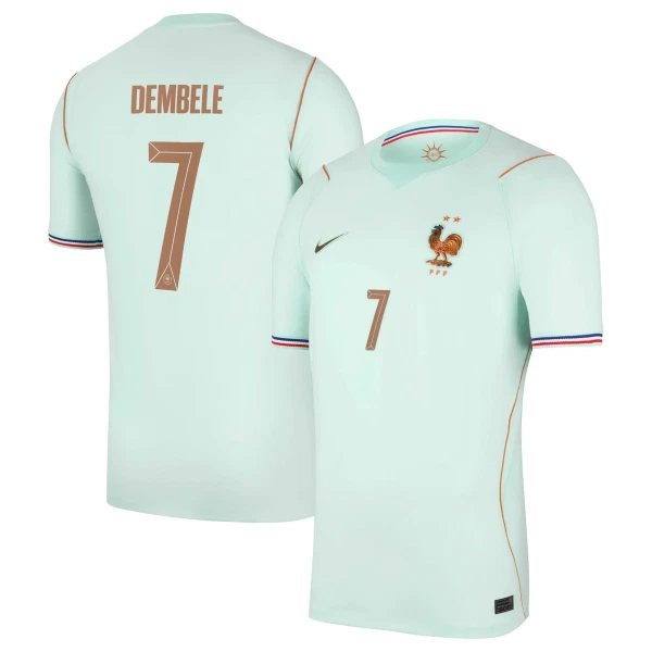 Frankrig O. Dembele 7 Fodboldtrøje Herre Udebane VM 2026