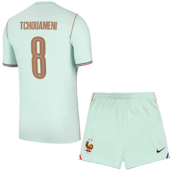 Frankrig Tchouaméni 8 Fodboldtrøje Børn Udebane VM 2026 Frankrig Tchouaméni 8 Fodboldtrøje Børn Udebane VM 2026