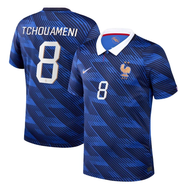 Frankrig Tchouaméni 8 Fodboldtrøje Herre Hjemmebane VM 2026