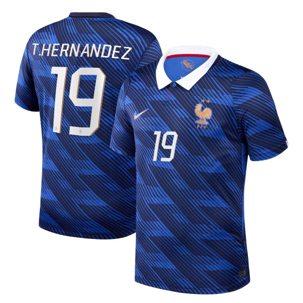 Frankrig Theo Hernandez 19 Fodboldtrøje Herre Hjemmebane VM 2026 Frankrig Theo Hernandez 19 Fodboldtrøje Herre Hjemmebane VM 2026