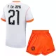 Holland Frenkie de Jong 21 Fodboldtrøje Børn Udebane VM 2026