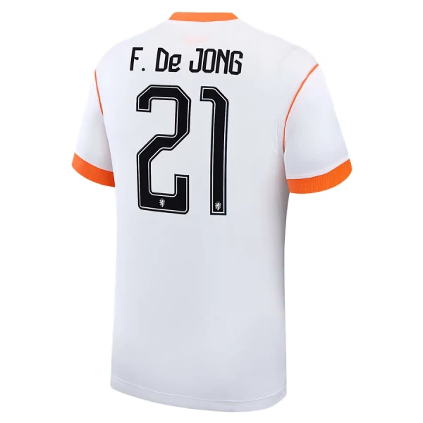 Holland Frenkie de Jong 21 Fodboldtrøje Børn Udebane VM 2026