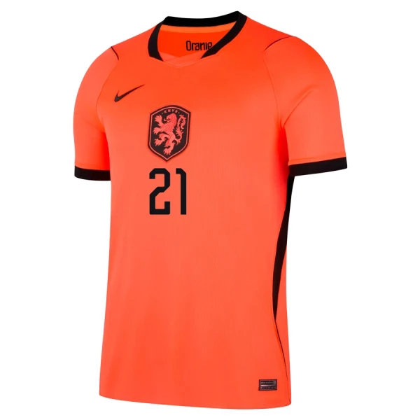 Holland Frenkie de Jong 21 Fodboldtrøje Herre Hjemmebane VM 2026