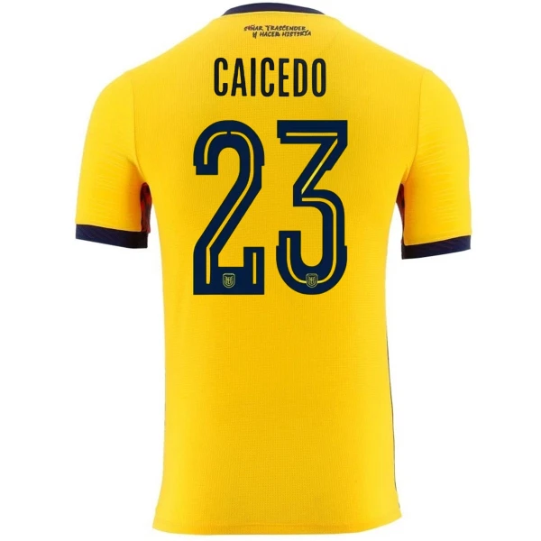 Ecuador Caicedo 23 Fodboldtrøje Herre Hjemmebane VM 2026