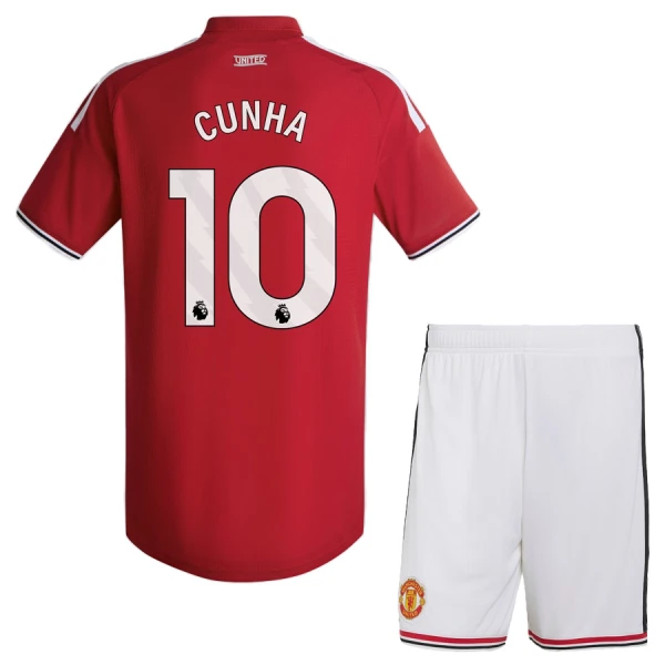 Manchester United Cunha 10 Fodboldtrøje Børn Hjemmebane 26/27