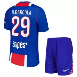Paris Saint-Germain Bradley Barcola 29 Fodboldtrøje Børn Hjemmebane 26/27